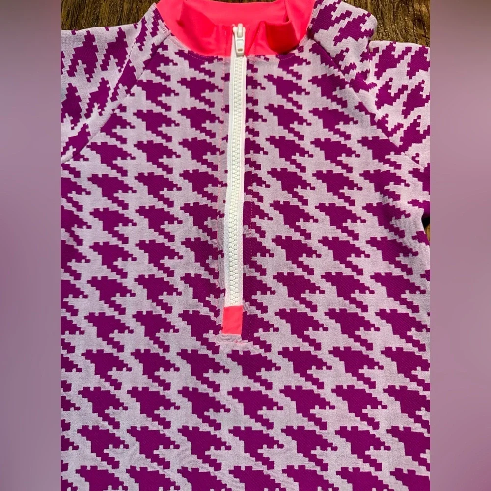 Mini Wet Girls Rash Guard Rumi HOUNDSTOOTH 8 Years NWT